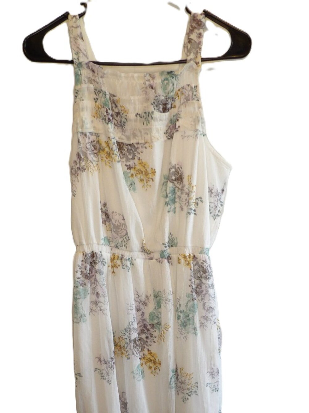 Maurices, NWT white floral midi tank dress (Women's Small)